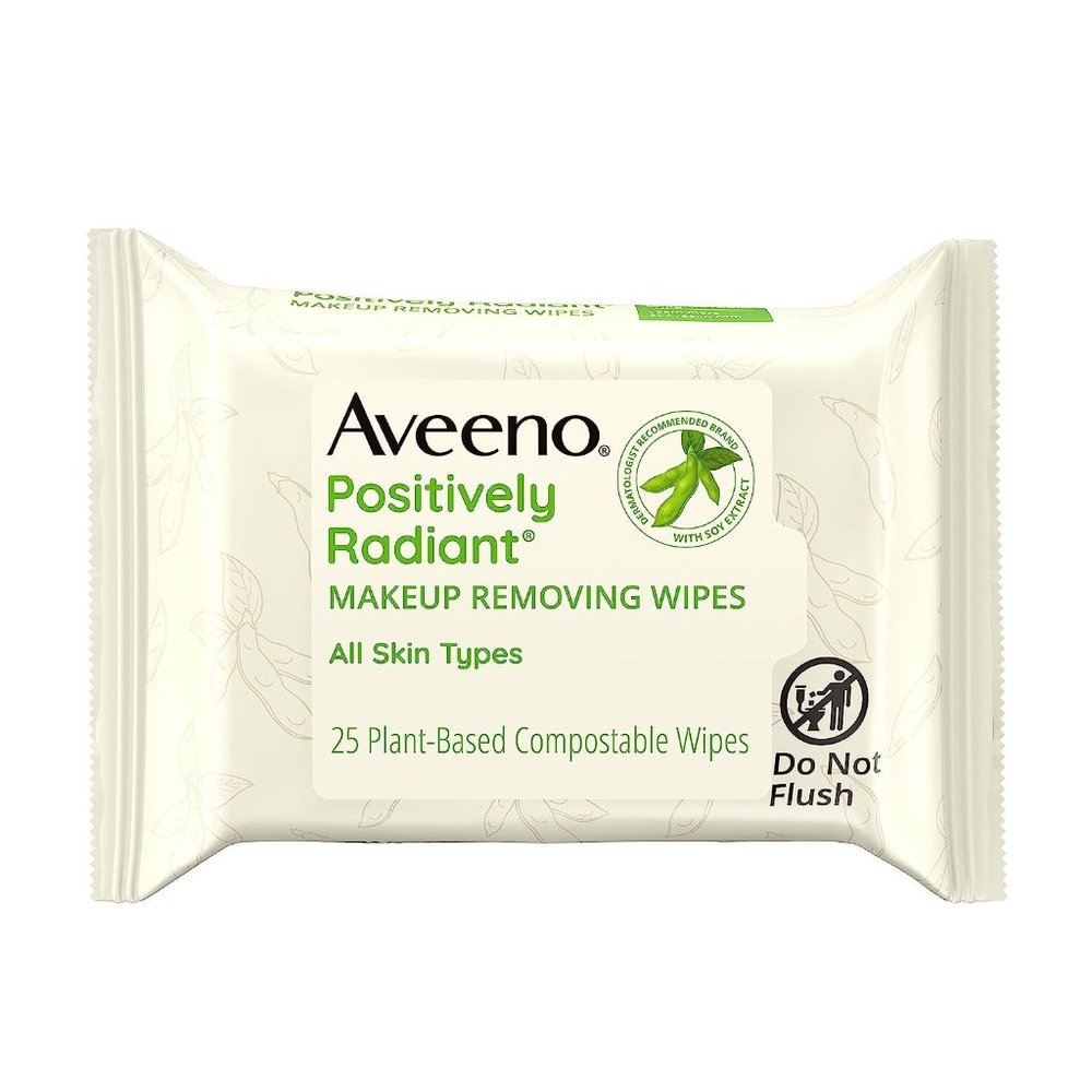 Aveeno Positively Radiant Oil-Free Makeup Removing Facial Cleansing Wipes to Hel